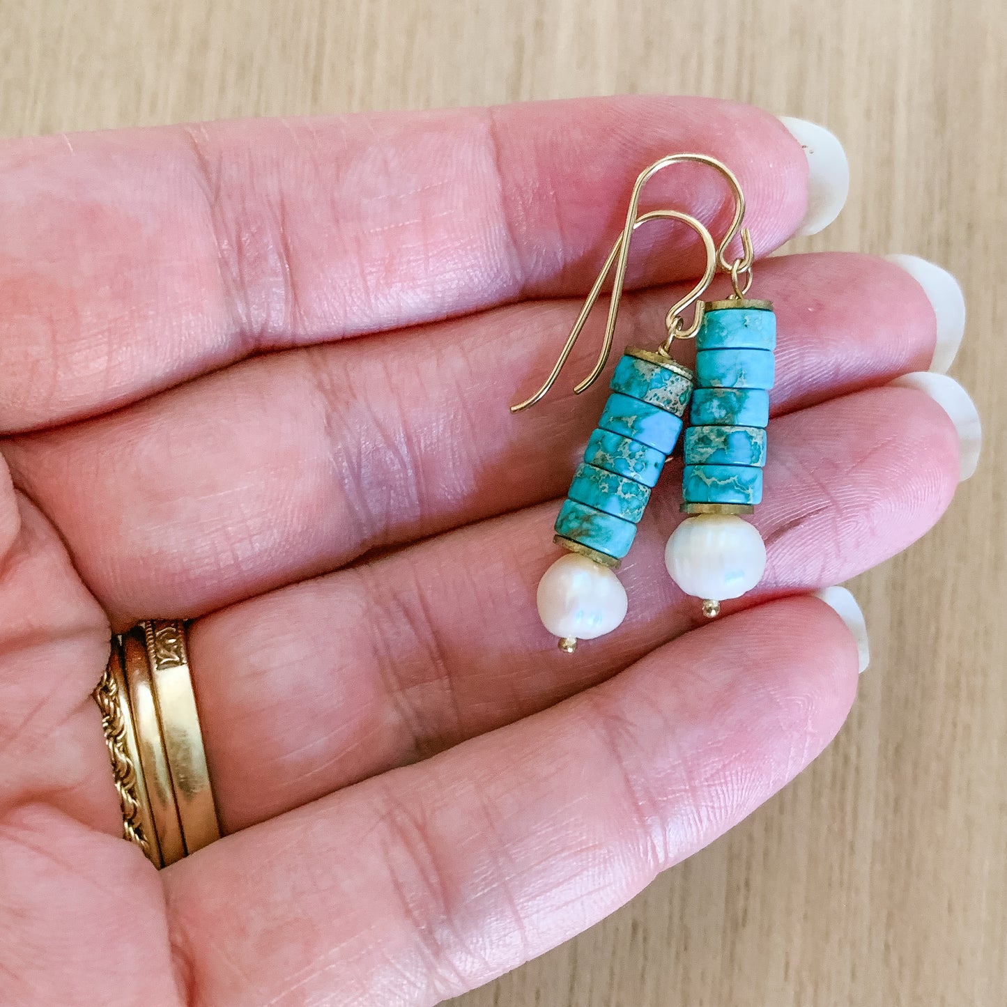 Tiny Turquoise Earrings