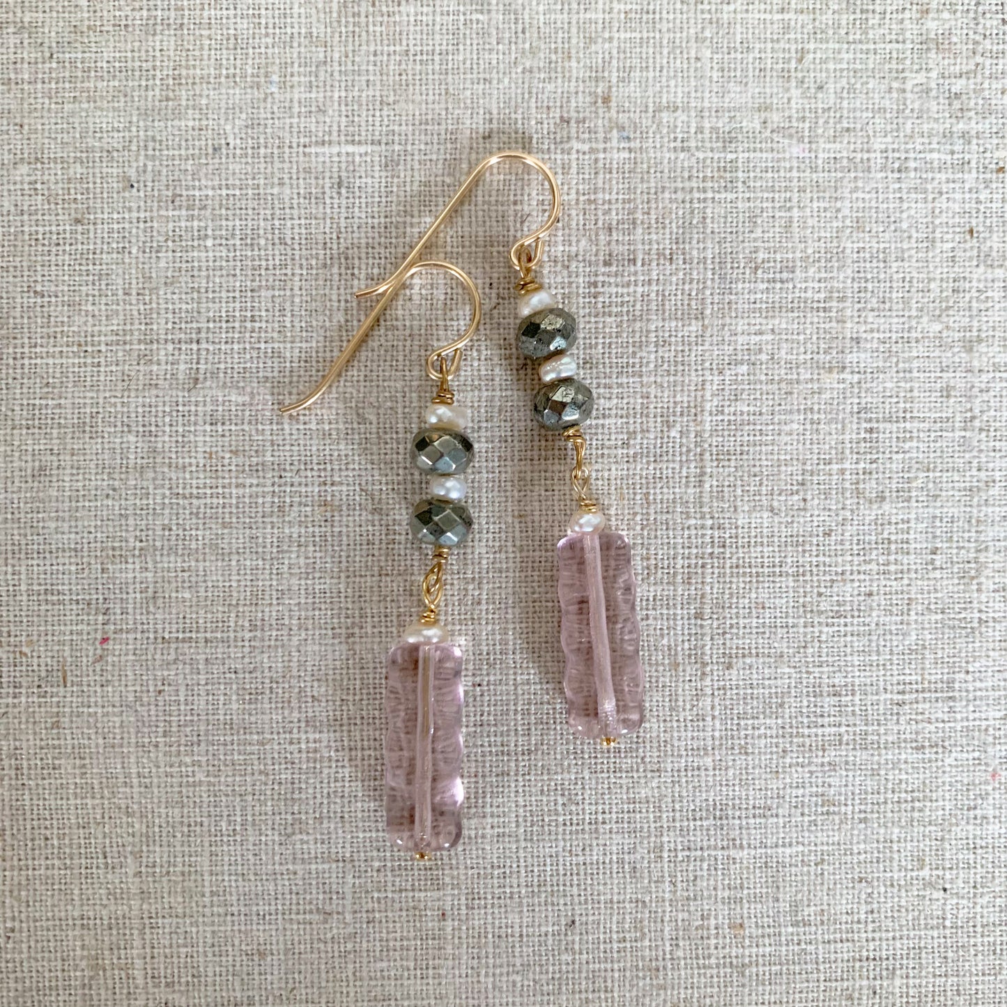 Lavender Drop Earrings