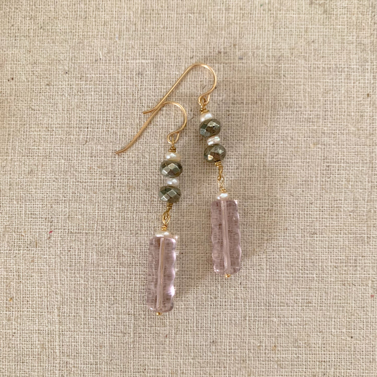 Lavender Drop Earrings