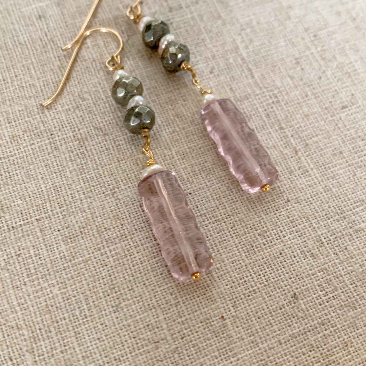 Lavender Drop Earrings