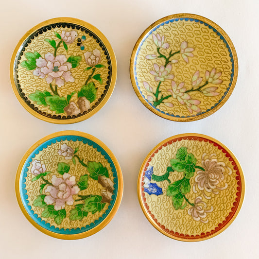 Set of Small Cloissonne Trinket Dishes