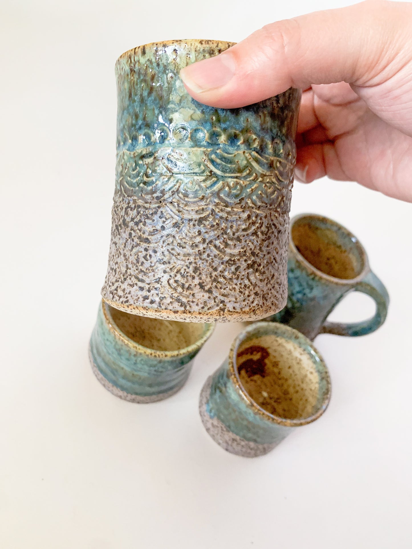 Artisan Studio Pottery Mug Set