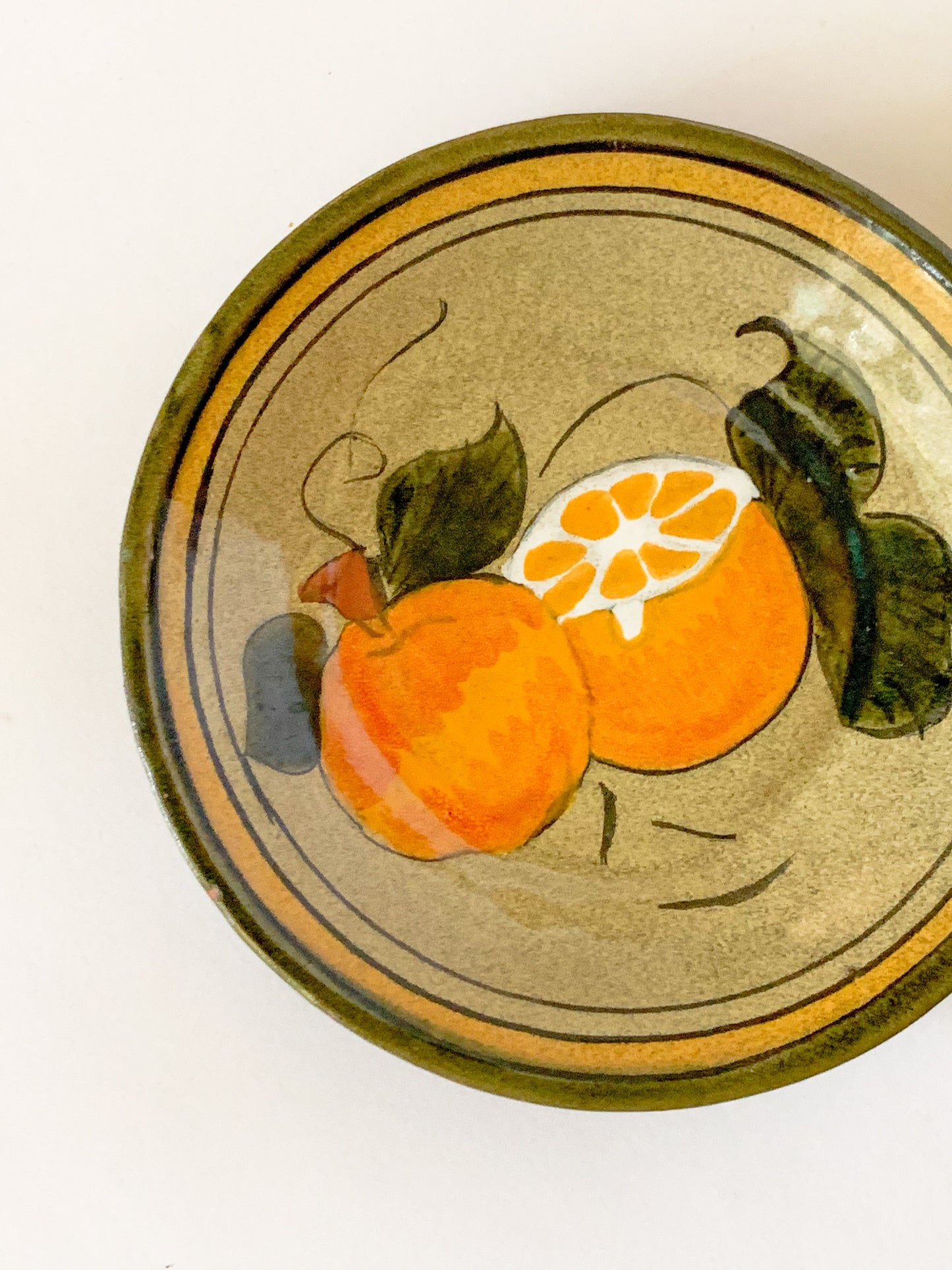 Vintage Mexican Redware Orange Dishes